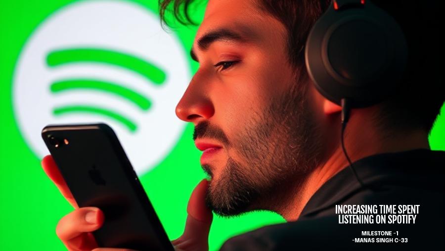 Increasing Time Spent Listening on Spotify case study cover page